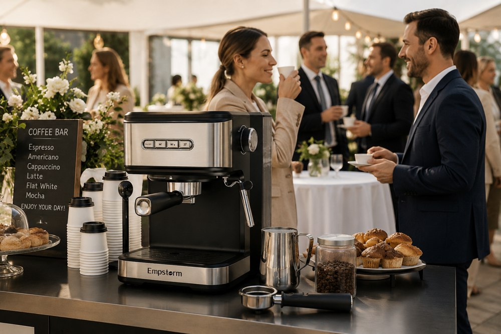 Catering coffee machine for event