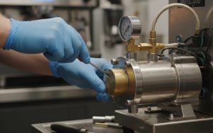 technician-adjusting-the-bypass-screw-on-a-commerc