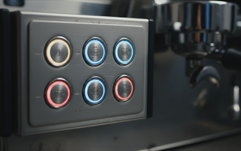 Technical internal plumbing of a commercial espresso machine