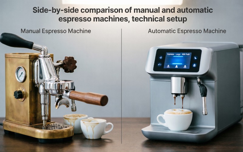 Compare Machine Guide Manual vs Automatic Espresso Machines: Technical Comparison