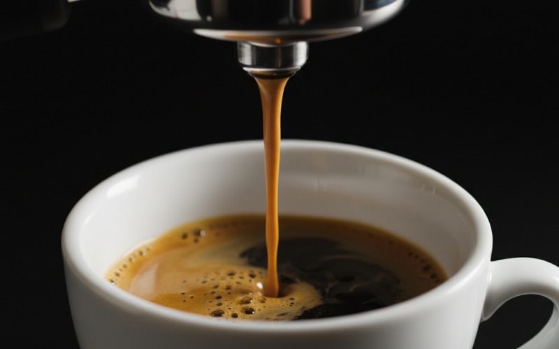 Perfect 9-bar espresso extraction showing thick crema from a 58mm bottomless portafilter