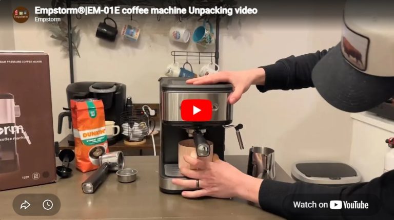 EM-01E coffee machine unboxing